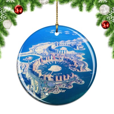 The Pearl Qatar Doha Christmas ornament city travel souvenir