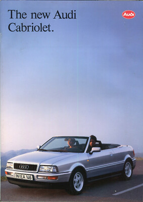 Audi Cabriolet 2.3 1993 UK Marktprospekt + Technisches Datenheft