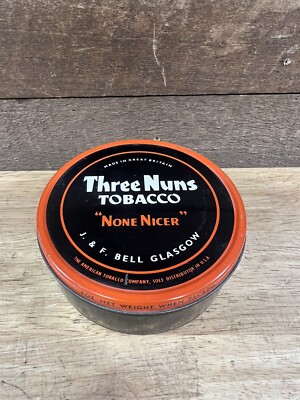 Vintage Bell's Three Nuns Tobacco Tin 4 oz Made In Great Britain  None Nicer 