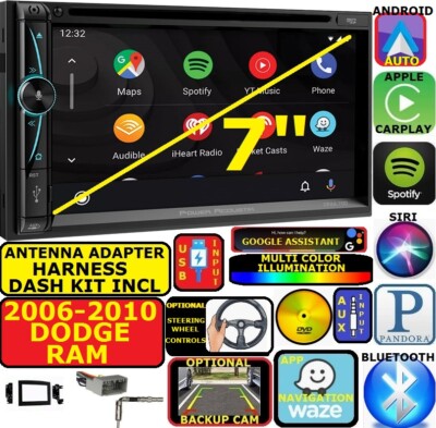 06-10 DODGE RAM NAV BLUETOOTH CD/DVD CARPLAY ANDROID AUTO CAR RADIO STEREO