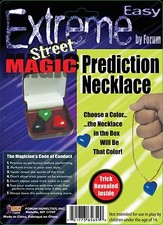 NECKLACE PREDICTION Mental Magic Pick A Color Plastic Jewel Pocket Box Heart Set
