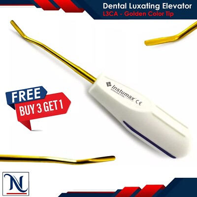 Dental Tooth Extracting L3CA Elevator Luxating Root Elevator Gold Tip