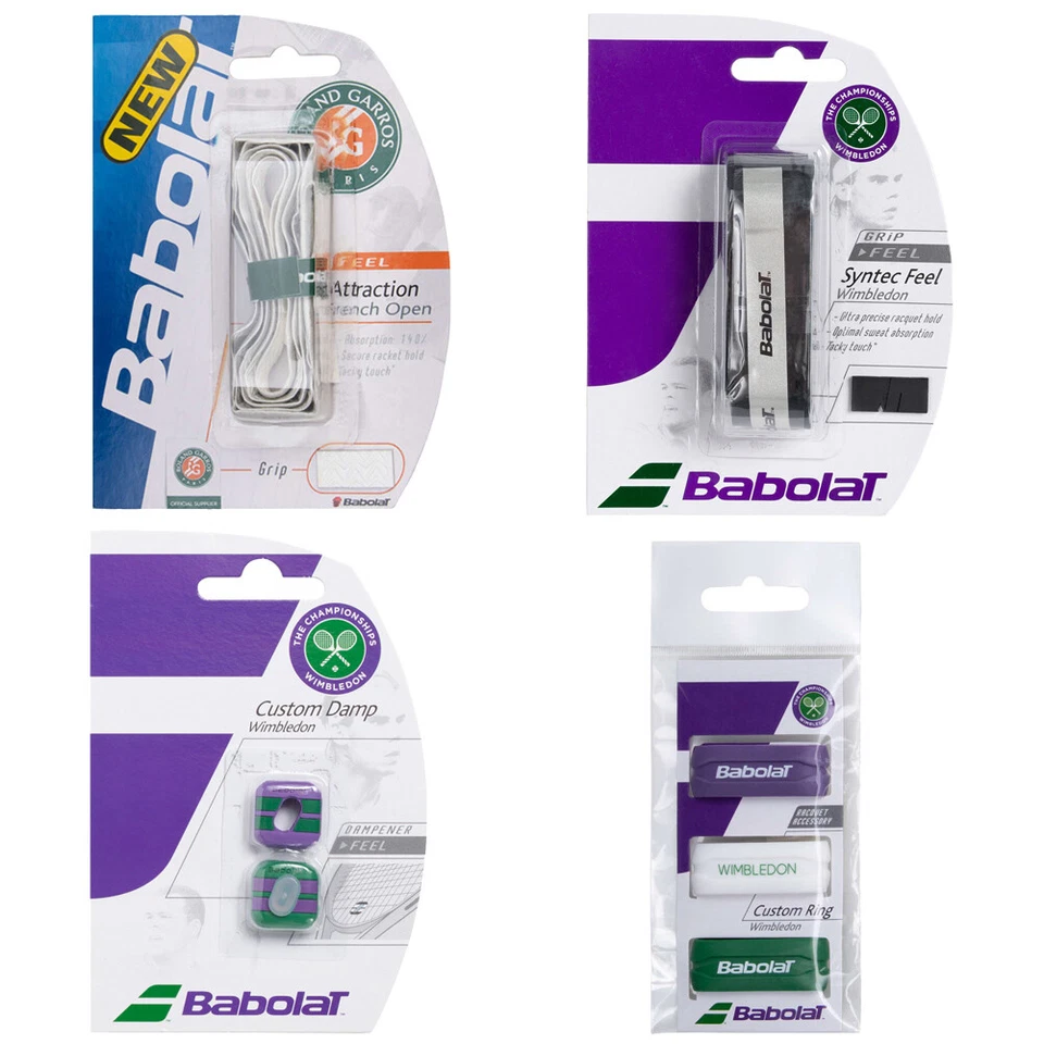 Babolat Custom Wimbledon Griffband Ring Antivibratoren für Tennisschläger neu - Bild 1 von 1