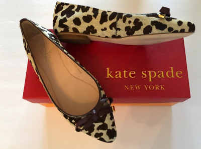 kate spade leopard flats with bow