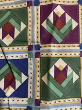 VTG Pinnacle Fabrics Mini Tulip Quilt Block Print Sewing with Nancy Zieman 5Y