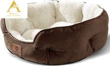 Portable Plush Pet Bed Dog/Cat Calming Extra Soft Fluffy Warm Machine Washable