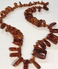 Vintage Mediterranean-Made Polished Honey Amber Fixed String Necklace 123g 28in  — photo 1