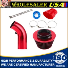 Universal 3" Car  Cold Air Intake Filter Induction Kit Pipe Flow Hose System
