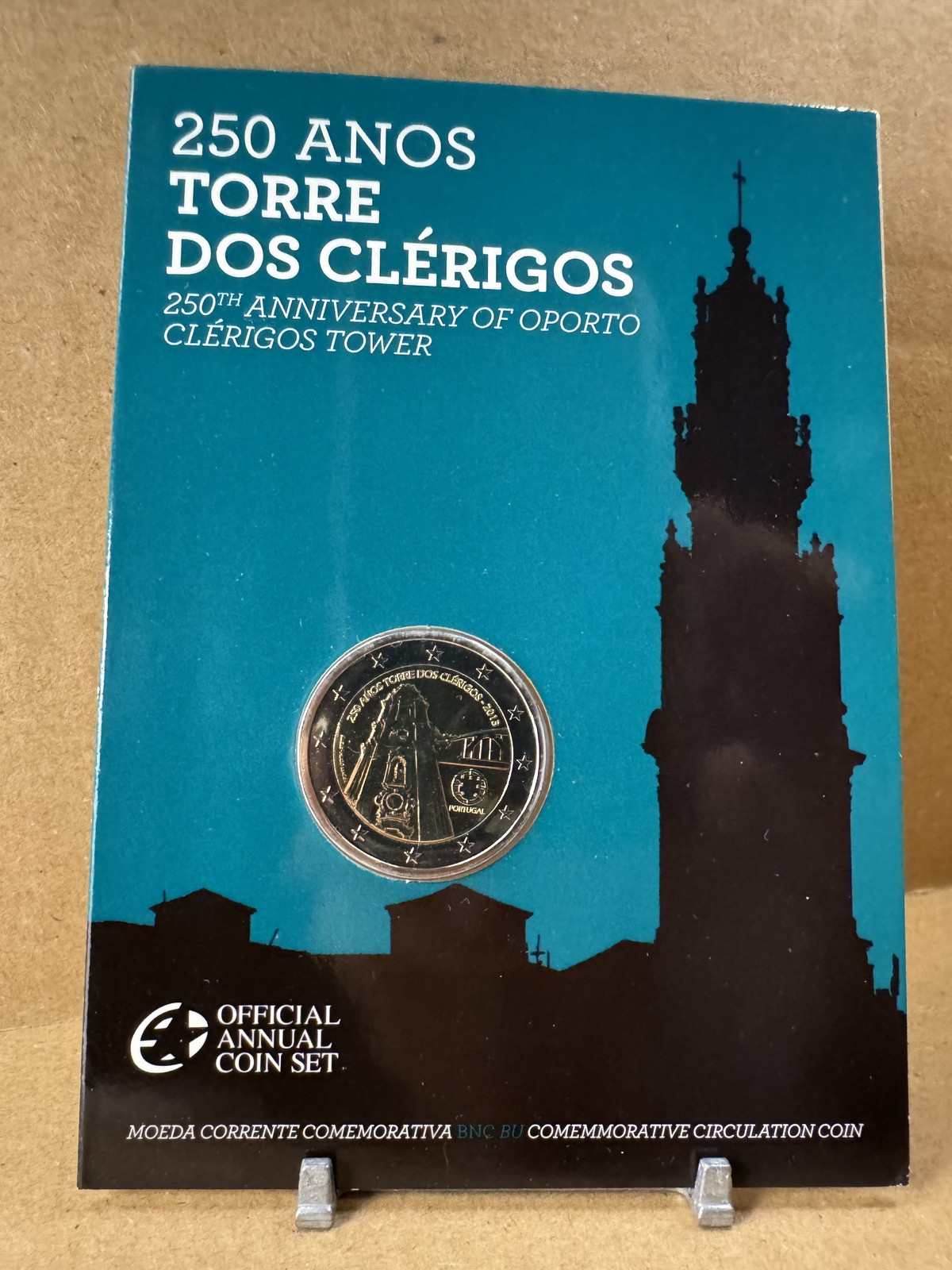 Portugal 2 € 2013 250ans de la Tour des Clercs - Coincard BU