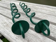 Pair of Ground Anchor Screw In Spirals Awning Tie Down Caravan Motorhome Tent