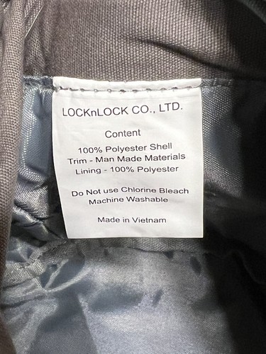 Lock & Lock Red Classic 32oz Bowl Red & Grey Mini Tote Lunch Travel Bag NWOT - Picture 13 of 15