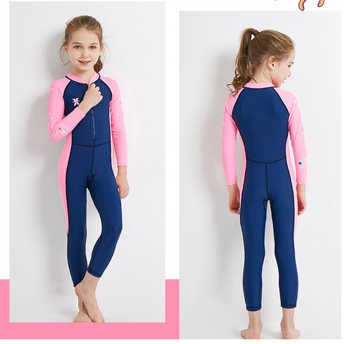 ONE PIECE KIDS GIRLS BOYS LONG SLEEVE WETSUIT DIVING SURF SWIMWEAR UPF 50+ 18821 - Picture 5 of 15
