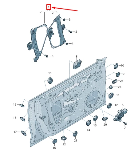 NUEVO ELEVALUNAS DELANTERO DERECHO AUDI A5 SPORTBACK F5 8W8837462 ORIGINAL - Imagen 1 de 5