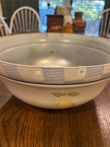 VTG Metal Pfaltzgraff Hopscotch Ceiling Fan Canopy-Cottagecore-90s-Upcycle/Craft - Picture 8 of 8