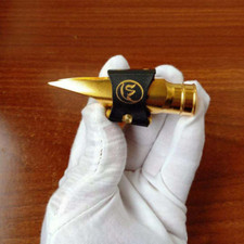 Brh Gold Plated Copper ALTO Saxophone Mouthpiece DURGA buffer 5-8 w/Ligature