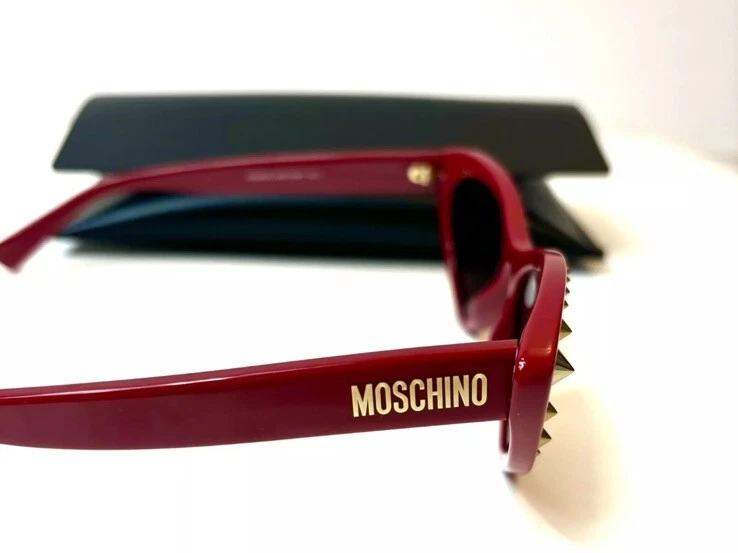 Moschino 53 mm Rojo Gris Ojo de Gato Gafas de Sol Nuevas/Incluye Estuche y Paño Antipolvo Foto 3 de 4