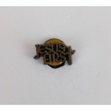 Vintage Jesus First Religious Lapel Hat Pin