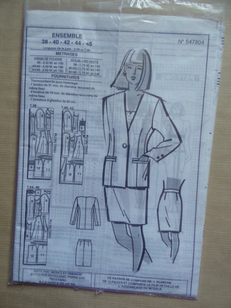 Patron De Couture Ancien Modes Et Travaux - Ensembles Pour 2 Ans Et 4 Ans - Occasion