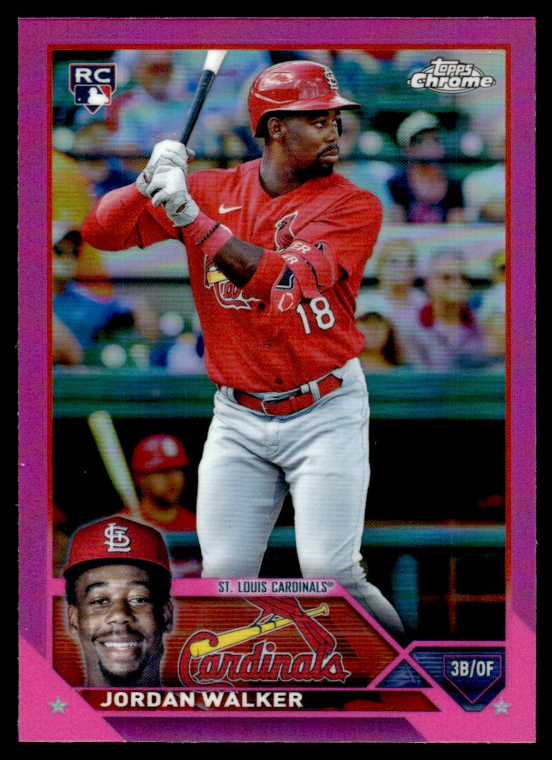 2023 Topps Chrome Pink Refractor Jordan Walker Rookie St. Louis Cardinals #209