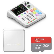 Rode RODECaster Duo Streaming Mixer White with RODECaster Duo Cover and SDCard