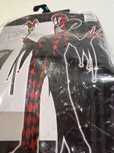 Krazed Jester Evil Clown Suit Yourself Fancy Dress Up Halloween Child Siza Large - Picture 2 of 4