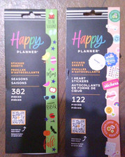 2 NEW HAPPY PLANNER sticker sets I HEART STICKERS SEASONS