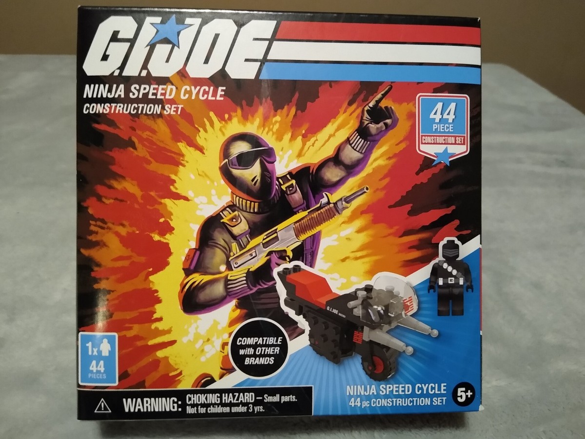 G.I. Joe NEW Snake Eyes Ninja Speed Cycle 44 Piece