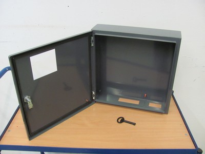 Schaltschrank Schaltschrankgehäuse Metall Dunkelgrau 40x40xT10/12cm