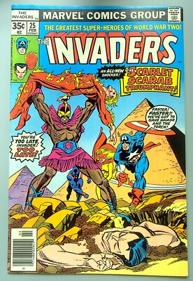 The Invaders #25 ~ MARVEL 1978 ~ SCARLET SCARAB VF