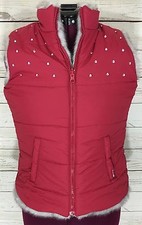 The Children s Place Pink Rhinestone Faux Fur Reversible Vest Size XL 14