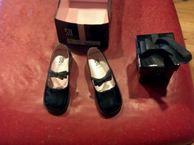 Nib SO girls DRESS shoes bag BLACK PATENT 10