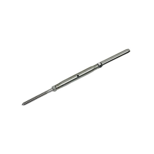 Fibbia girevole 1/4" filettata Lag & Swage Stud 1/8" cavo acciaio inox 4 pezzi - Foto 3 di 8