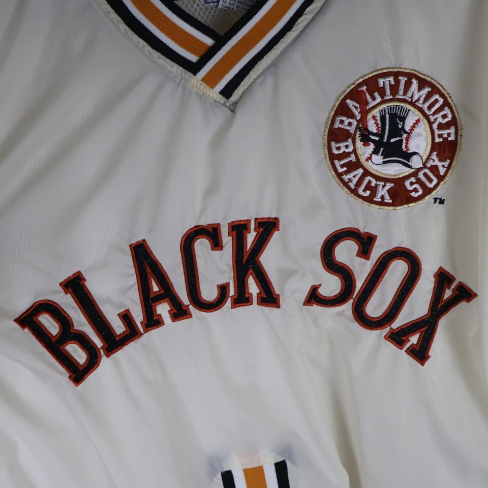 Chaqueta de Bateo de Béisbol Vintage Baltimore Medias Negras Ligas 3XL 29.5x28.5 Foto 2 de 4
