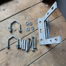 6” Tv Aerial Mast Wall Bracket, U bolts & Fixings