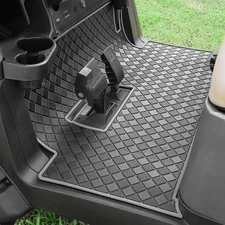 Golf Cart Floor Liner Mat 8mm Thick Rubber Full 3'6" x 0" (L x W), Grey Trim 
