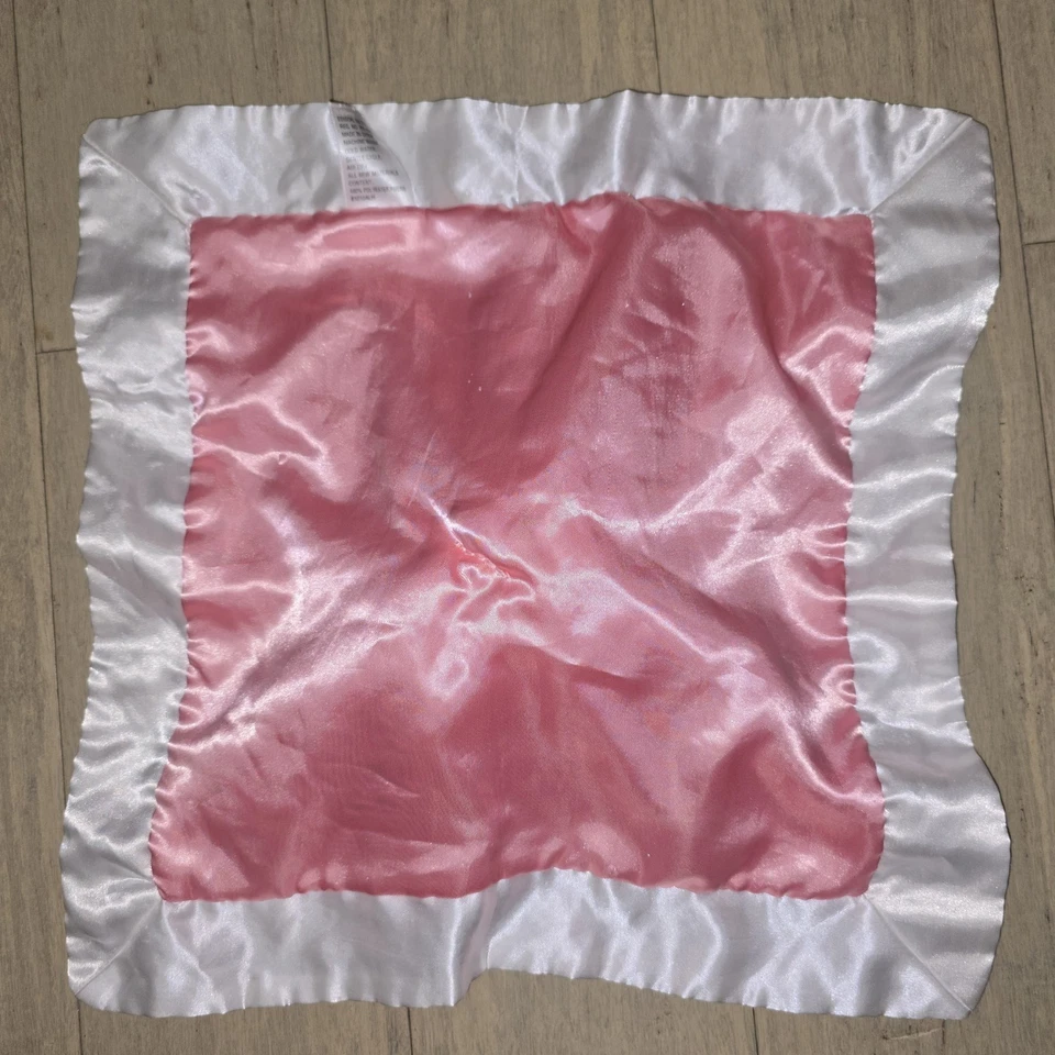 Cobertor de segurança Baby Gund cetim Lovey First Rabbit My 1st Bunny 14" rosa - Imagem 4 de 4