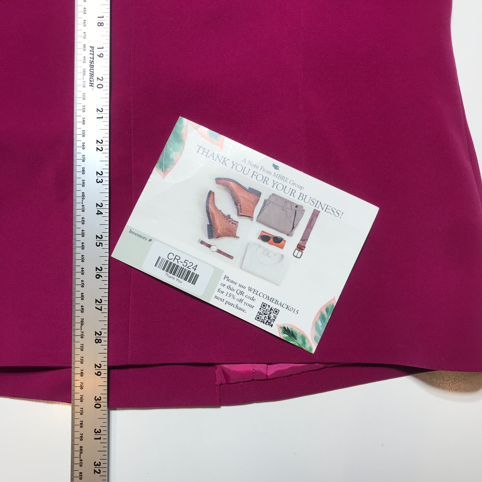 Le Suit Two Piece Womens 14W Purple Lined Blazer Jacket & Pencil Skirt *Stain*