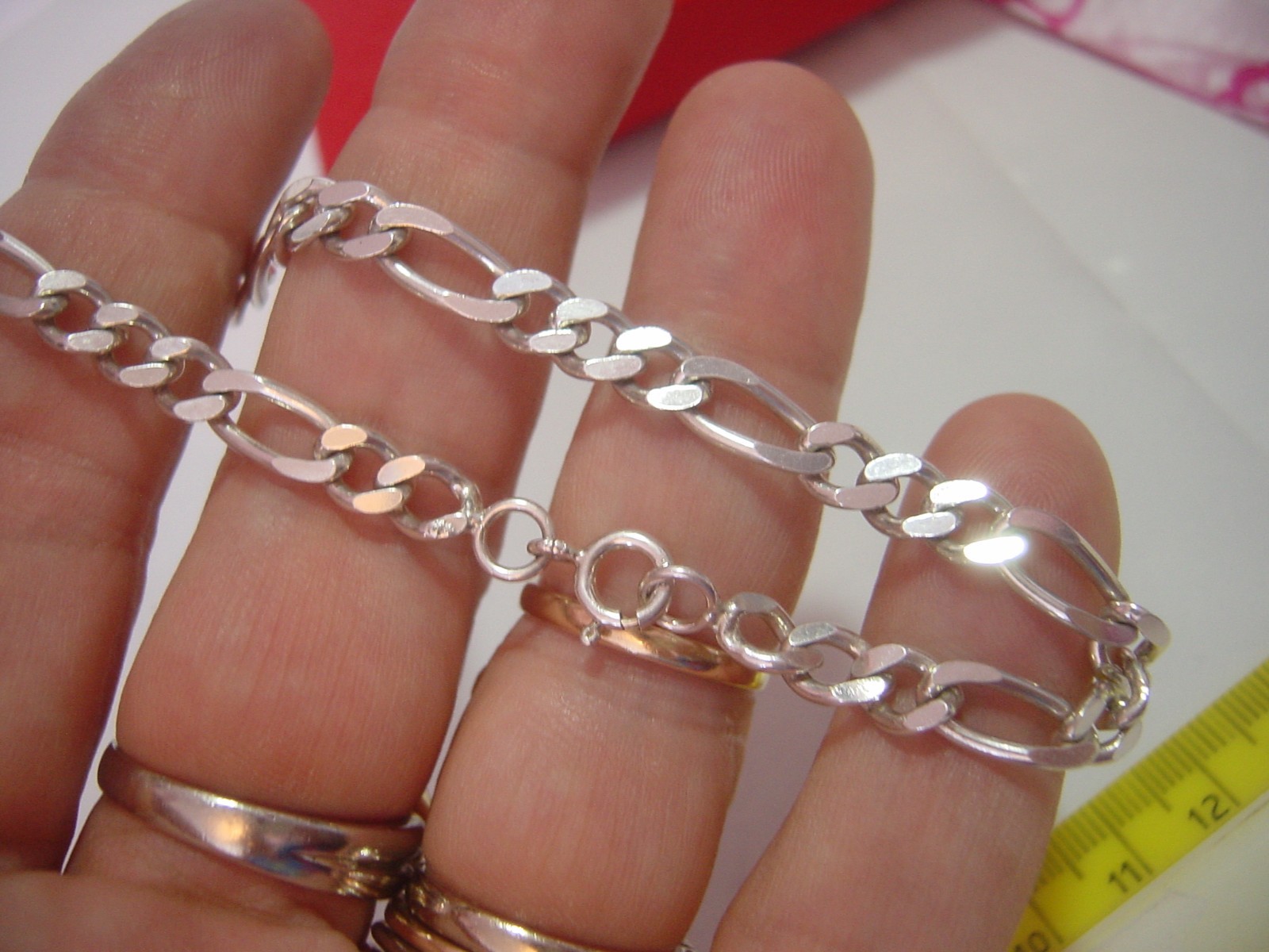 Vintage Solid Thick Sterling Silver superb Chunky… - image 9