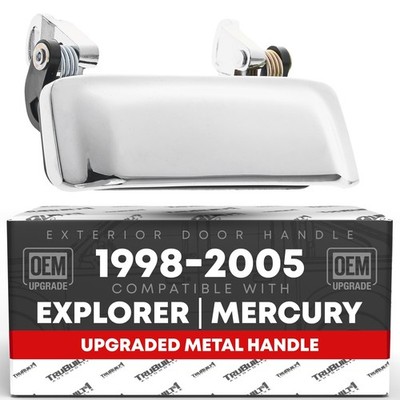 Exterior Door Handle, Left/Right for Ford Explorer; Mercury Mountaineer - Chr...