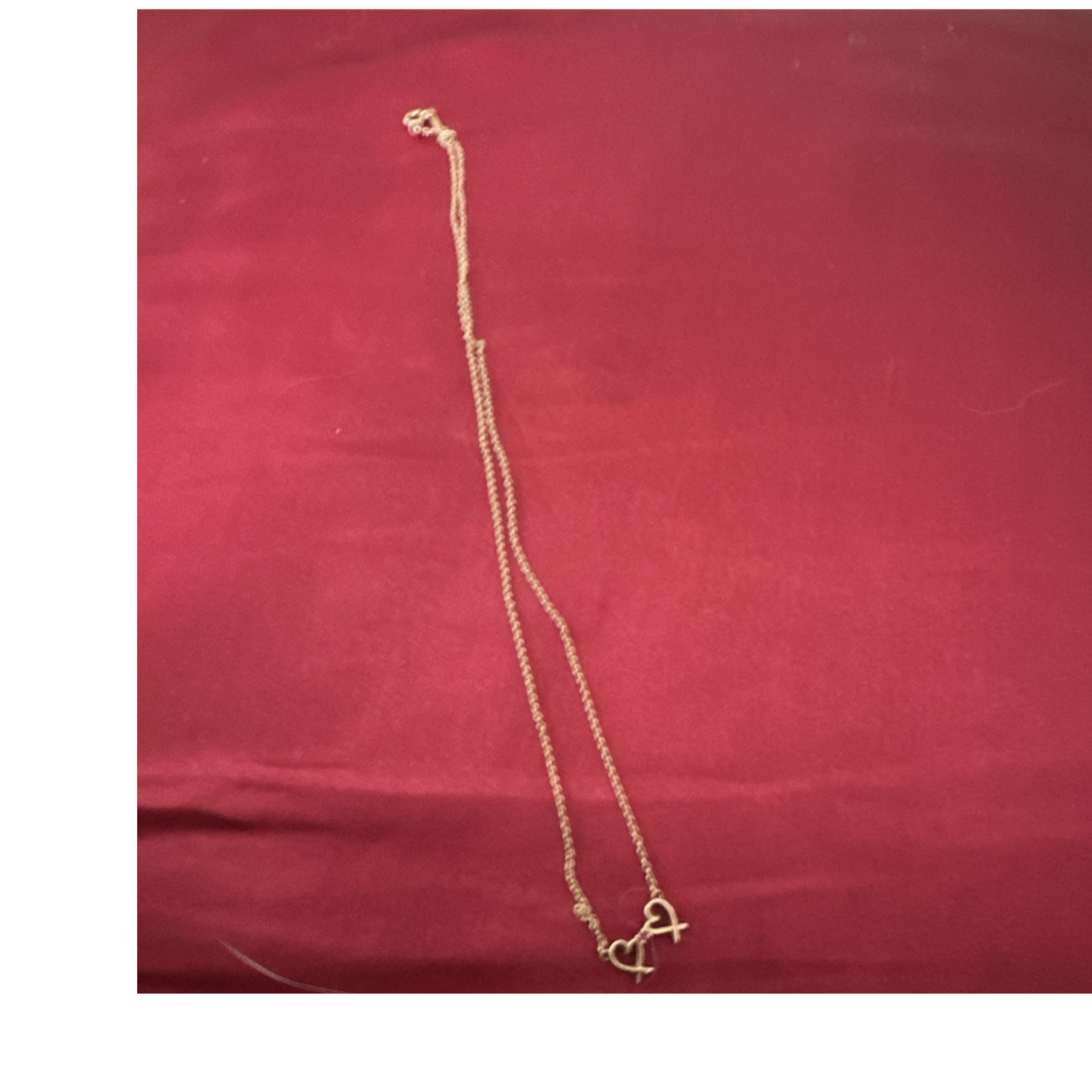 Tiffany & Co. 18k Yellow Gold Alphabet Pendant Necklace Cable Chain Spring Ring