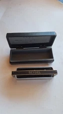 seydel nobel low G diatonic harmonica aluminum.comb black valved 