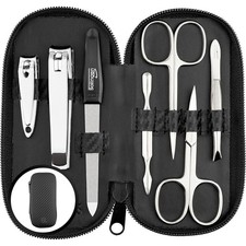 Manicure Set Solingen Made in Germany - 7 Piece Exclusive Finger  Toe Carbon