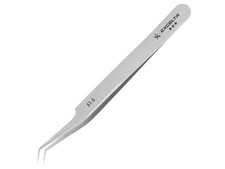 Excelta 51-S Tweezers, 45 degree Angulated Very Fine Point SS, 4.5' OAL