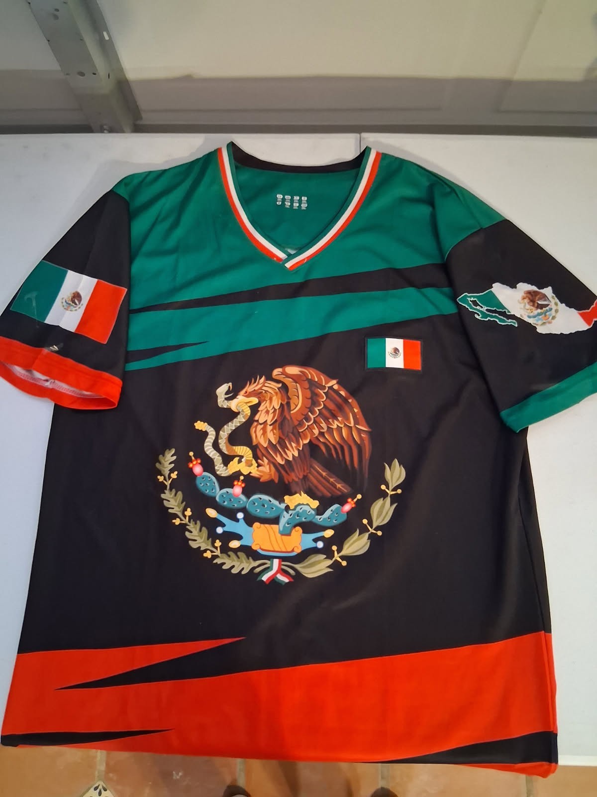 Mexico 2XL XXL Soccer Jersey Nylon Men Flag