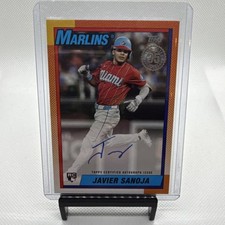 2025 Topps Series 2 1990 Autographs Rookie Javier Sanoja #90B2-JS Marlins 