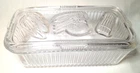 Vintage Federal Glass Ribbed Clear Glass Veggie Refrigerator Dish 8.5" x 4" USA!