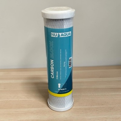 NU Aqua Carbon Block Filter 10  Stage 3 RO Replacement 5 Micron Water Filter