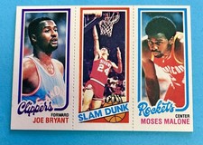 1980-81 Topps - Moses Malone, Bobby Jones, Joe Bryant #107-263-217 (RC)