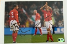 Gary Speed Rob Earnshaw signed Wales 12x8 photo ACGCERT RACC Trusted Seller COA
