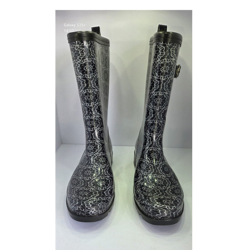Capelli New York Black White Floral Floral Garden Boots Size 5